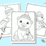 Polar coloring pages bear bears christmas standing like