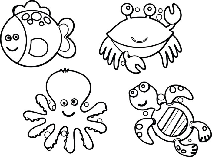 Ocean animals coloring pages printable