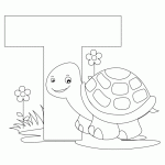 Letter iguana coloring pages color online