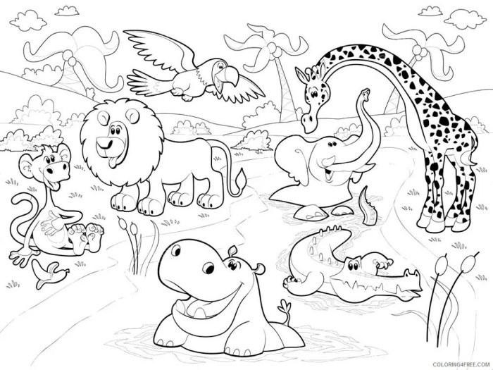 African animals coloring pages