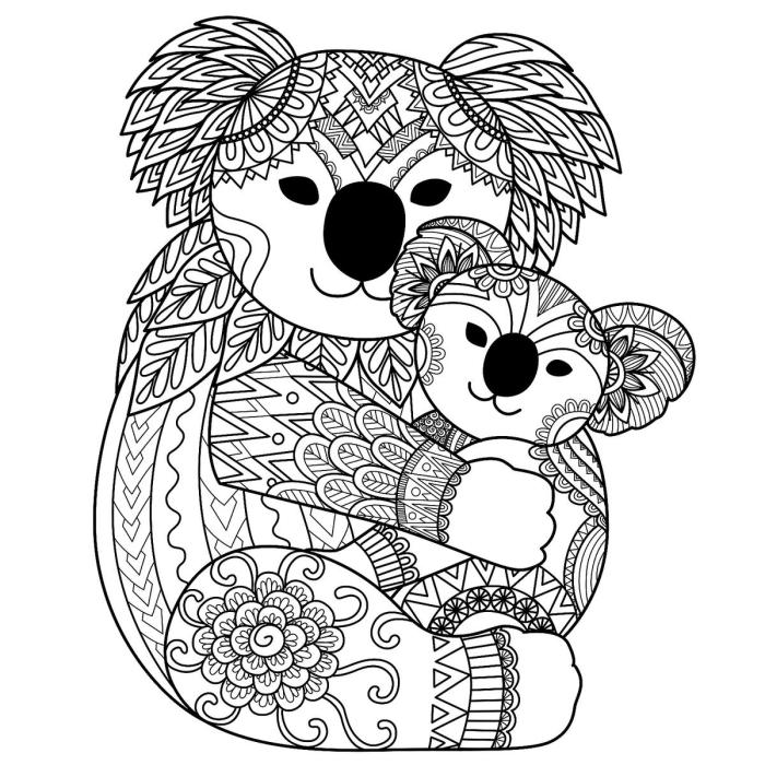 Animal coloring pages detailed