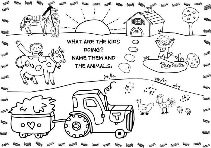 Coloring pages of farm animals free