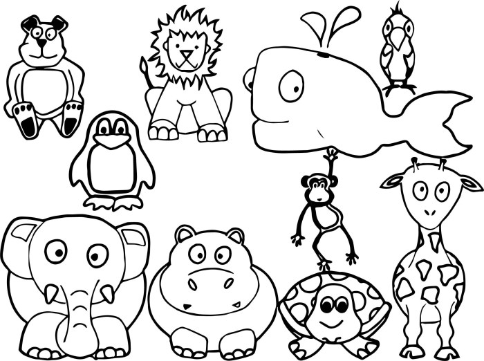 Animal coloring sheets for kids