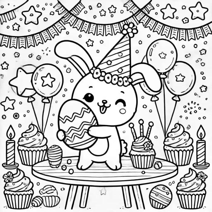 Cute anime coloring page