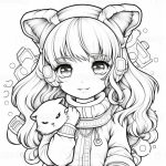 Anime printable coloring sheets