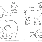 Polar animals coloring pages