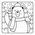 Christmas animals coloring pages