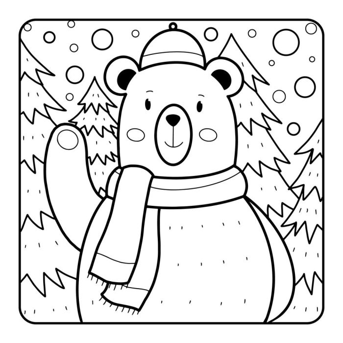 Christmas animals coloring pages