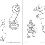 Circus animals coloring pages