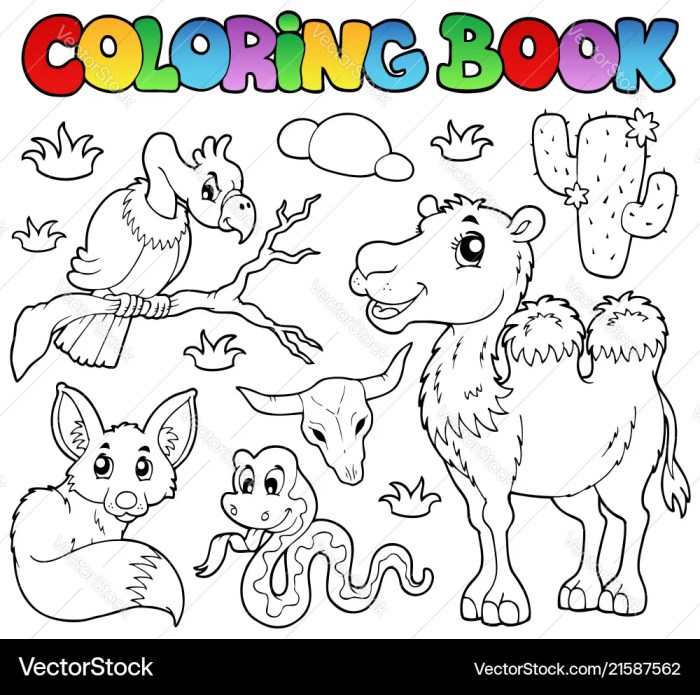 Desert animal coloring pages