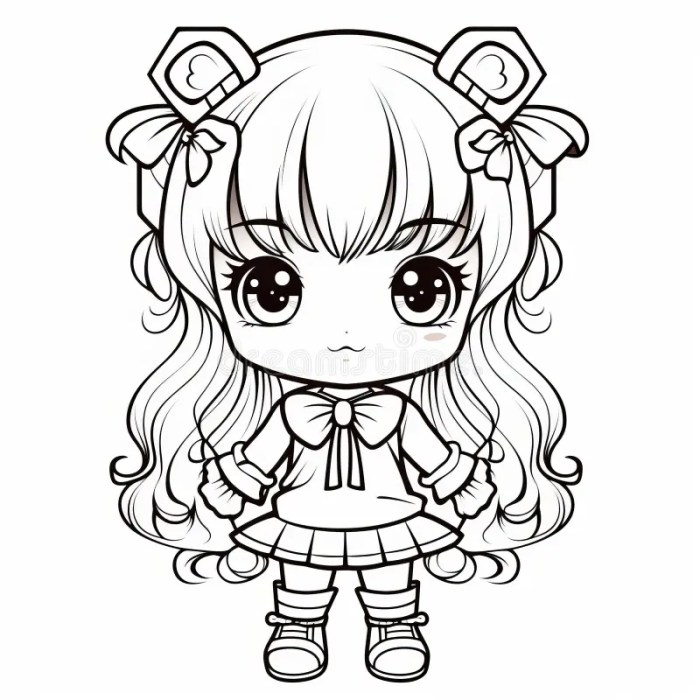 Coloring pages anime chibi