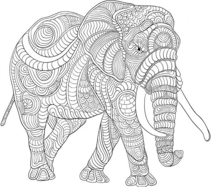 Coloring pages of animals hard