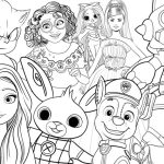 Animated characters coloring pages