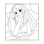 Anime coloring pages for teens