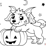 Halloween animal coloring pages