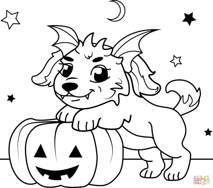 Halloween animal coloring pages