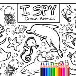 Ocean animals coloring book