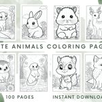 Cute animal coloring pictures