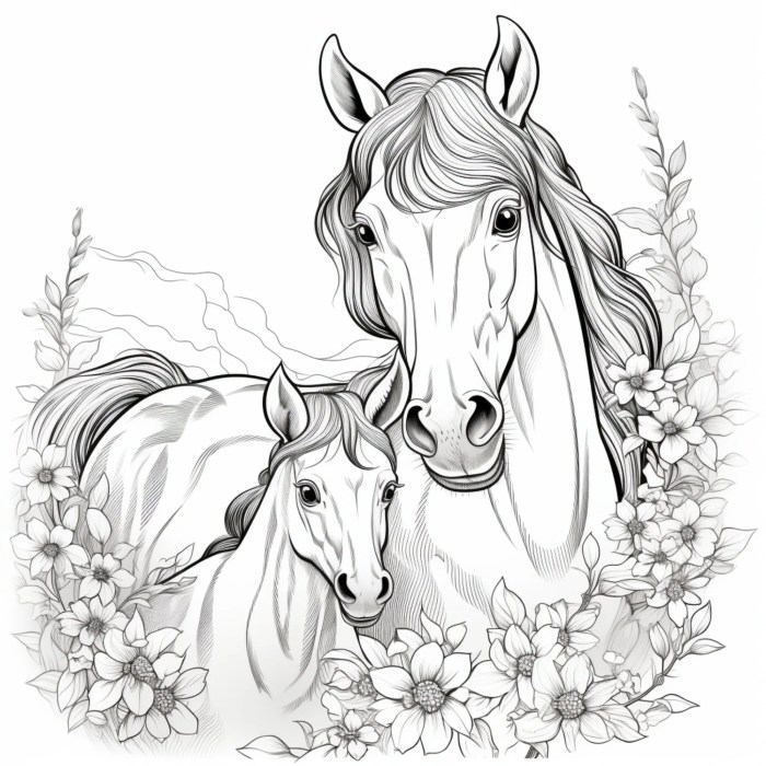 Animal coloring pages horse