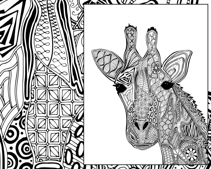 Detailed coloring pages of animals