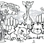 Jungle animals coloring sheet