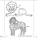 Safari animals coloring sheets