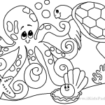 Ocean animals coloring book