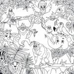 Coloring pages of jungle animals