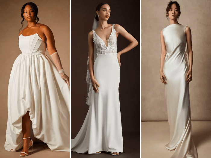 Simple and elegant wedding dresses