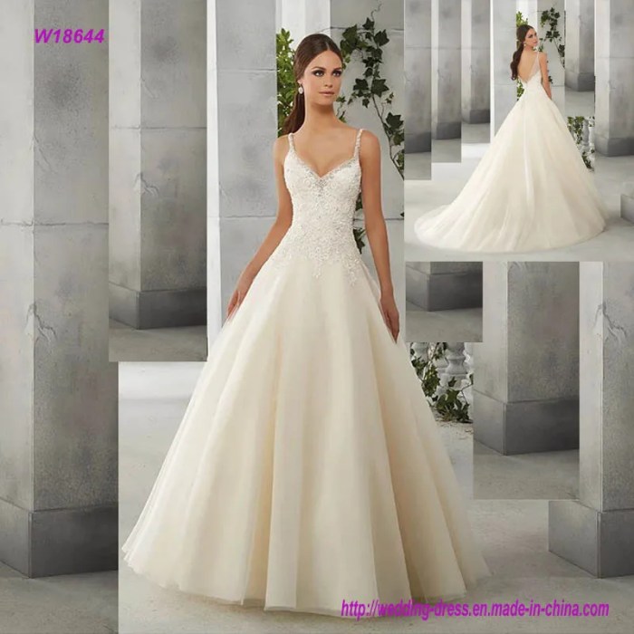 Fit and flare wedding dresses