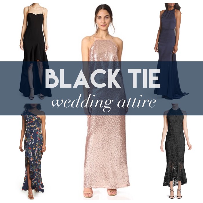 Black tie dresses for wedding