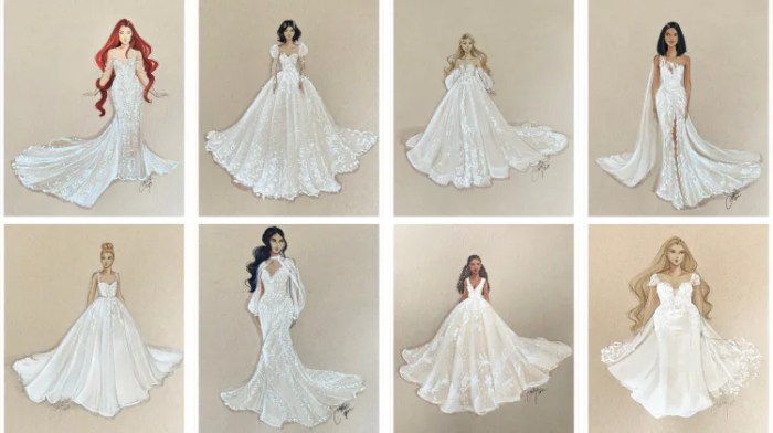 Disney princess wedding dresses