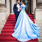 Light blue wedding guest dress