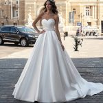 Satin wedding guest dress