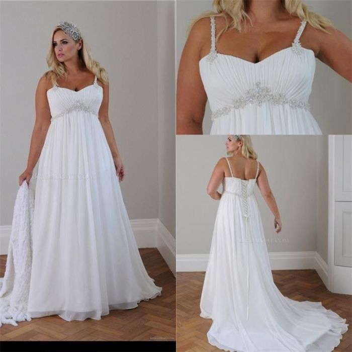 Plus size beach wedding dresses