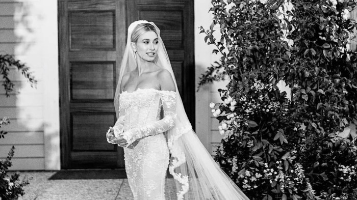 Hailey bieber wedding dress